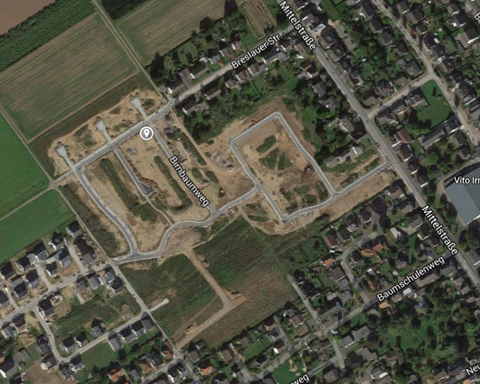Unser Baugebiet bei Google Maps (Luftbild)